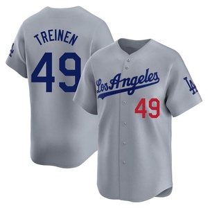 Men's Los Angeles Dodgers Blake Treinen Limited Gray Away Jersey