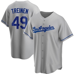 Men's Los Angeles Dodgers Blake Treinen Replica Gray Road Jersey