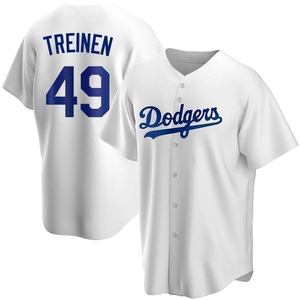 Men's Los Angeles Dodgers Blake Treinen Replica White Home Jersey