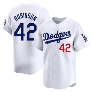 Men's Los Angeles Dodgers Jackie Robinson Limited White Home Jersey