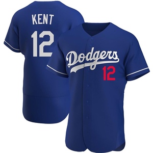 Men's Los Angeles Dodgers Jeff Kent Authentic Royal Alternate Jersey