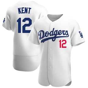 Men's Los Angeles Dodgers Jeff Kent Authentic White Home Jersey