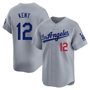 Men's Los Angeles Dodgers Jeff Kent Limited Gray Away Jersey