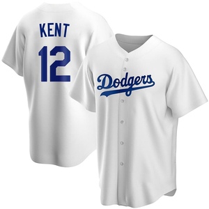 Men's Los Angeles Dodgers Jeff Kent Replica White Home Jersey