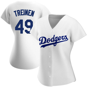 Women's Los Angeles Dodgers Blake Treinen Replica White Home Jersey