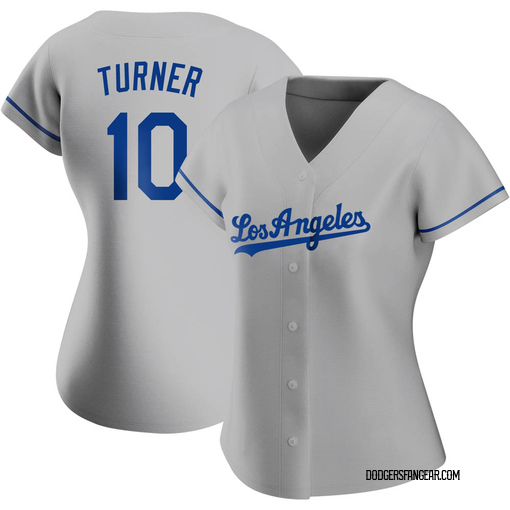 Women's Los Angeles Dodgers Justin Turner Authentic Gray Road Jersey
