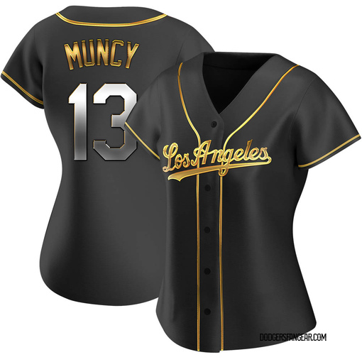 Los Angeles Dodgers Max Muncy Black Golden Replica Women's Alternate Player  Jersey S,M,L,XL,XXL,XXXL,XXXXL