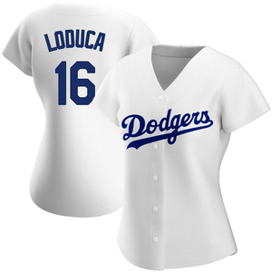 Women's Los Angeles Dodgers Paul Loduca Authentic White Home Jersey